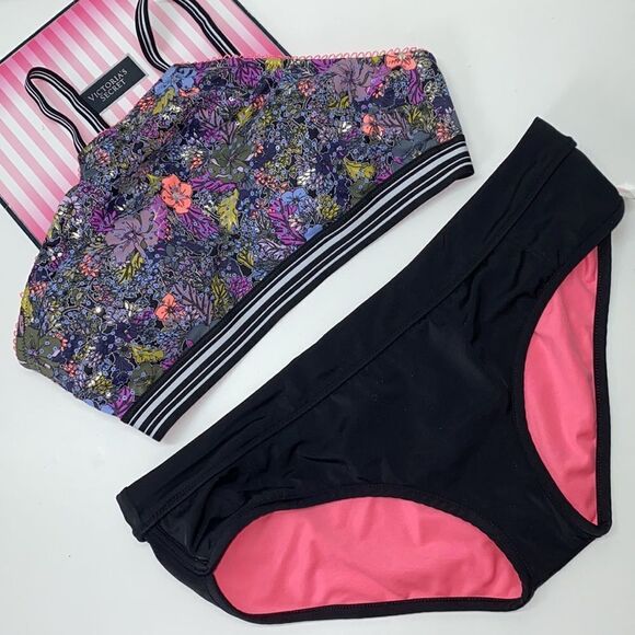 🔥🏖VICTORIA SECRET  swimsuit top medium //bottom small New#7 - Picture 1 of 7